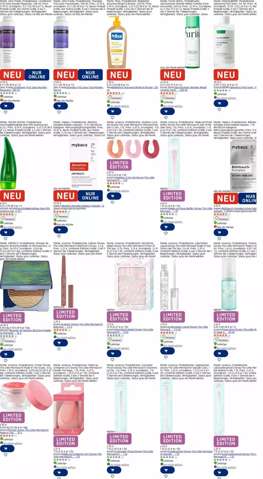 Aktueller Prospekt Dm Drogerie - Prospekte - von 30.03 bis 08.04.2026 - strona 7 - produkty: Bau, bio, body, bodylotion, disney, eis, ente, hama, LG, Lotion, Make-up, Mixa, Pinsel, pool, reis, rel, schwamm, shake, shampoo, tee, Ti, Toner