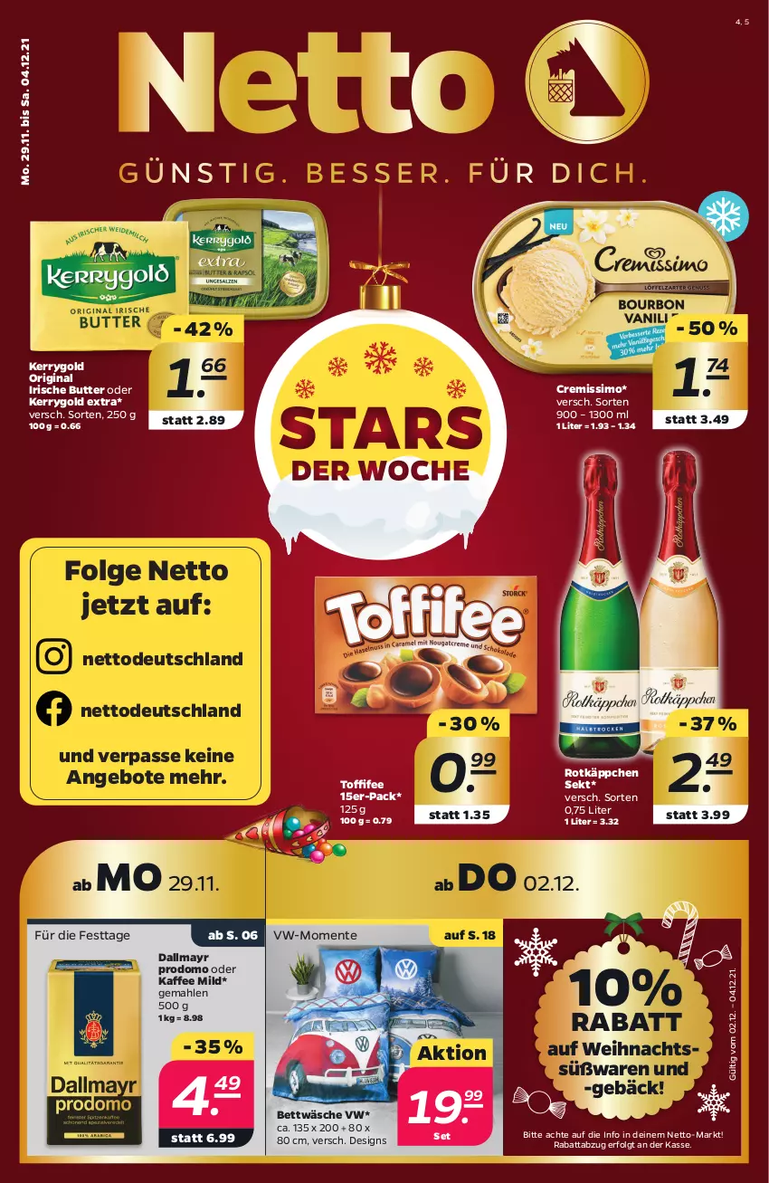 Aktueller Prospekt Netto - Angebote ab Montag - von 29.11 bis 04.12.2021 - strona 1