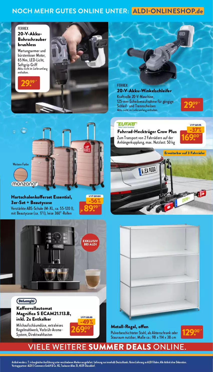 Aktueller Prospekt Aldi Nord - Von Montag - von 23.06 bis 28.06.2025 - strona 33 - produkty: akku, Akku-Winkelschleifer, Aktenschrank, aldi, alle artikel ohne dekoration, Anhänger, auto, Bau, Bohrschrauber, bürste, bürsten, dekoration, eis, entkalker, erde, Fahrrad, ferrex, Heckträger, kraft, led-licht, milch, regal, rum, rwe, Schal, Schale, Schrank, Sport, Ti, Winkelschleifer