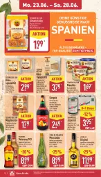Gazetka promocyjna Aldi Nord - Von Montag - Gazetka - ważna od 28.06 do 28.06.2025 - strona 14 - produkty: aldi, bier, eier, eis, elle, flasche, getränk, gin, Käse, kräuter, kräuterlikör, Lagerbier, latte, LG, licor, licor 43, likör, mandel, mandeln, nuss, osborne, reis, Ria, sangria, Spezi, Tapas, Ti, tiefpreis, veterano, wein, ZTE