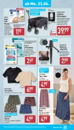 Gazetka promocyjna Aldi Nord - Von Montag - Gazetka - ważna od 28.06 do 28.06.2025 - strona 21 - produkty: aqua, Bau, baumwolle, bett, bollerwagen, dip, ecovero, eis, Faltbarer Bollerwagen, flasche, getränk, getränke, lenzing, LG, medizinprodukt, pet-flasche, pet-flaschen, pflanze, pflanzen, pflaster, Ria, rwe, shirt, shorts, Tasche, Ti, trinkflasche, up2fashion, vita, vitalis, wasser, wolle