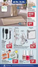 Gazetka promocyjna Aldi Nord - Von Montag - Gazetka - ważna od 28.06 do 28.06.2025 - strona 24 - produkty: ambia, auto, Bad, badematte, Bau, baumwolle, bett, bürste, bürsten, dell, eis, elle, flasche, Germ, handtücher, lack, LG, Lockenstab, Mode, Nagellack, reine baumwolle, Ria, rwe, Ti, tisch, Trockner, tücher, wolle