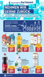 Gazetka promocyjna Aldi Nord - Von Montag - Gazetka - ważna od 28.06 do 28.06.2025 - strona 38 - produkty: Alwa, apfel, apfelsaft, auer, cola, drink, eis, flasche, getränk, getränke, milch, mineralwasser, natürliches mineralwasser, pils, Quellbrunn, reis, saft, smoothie, Ti, tiefpreis, wasser