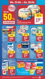 Gazetka promocyjna Aldi Nord - Von Montag - Gazetka - ważna od 28.06 do 28.06.2025 - strona 7 - produkty: almette, Becher, butter, buttermilch, cin, dessert, drink, eis, frischkäse, frucht, géramont, gin, joghur, joghurt, Käse, käsescheiben, landliebe, landliebe joghurt, meggle, Mett, milch, milram, mozzarella, reis, rel, salz, Streichzart, Ti, weichkäse, ZTE