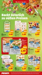 Gazetka promocyjna Penny - Prospekte - Gazetka - ważna od 16.03 do 16.03.2024 - strona 14 - produkty: backmischung, blume, blumen, creme, eis, Elan, ente, erde, lamm, LG, marzipan, Mett, möhren, Muffin, muffins, Oblaten, reis, rosen, sahne, Schmetterling, schoko, Ti, ZTE, zucker