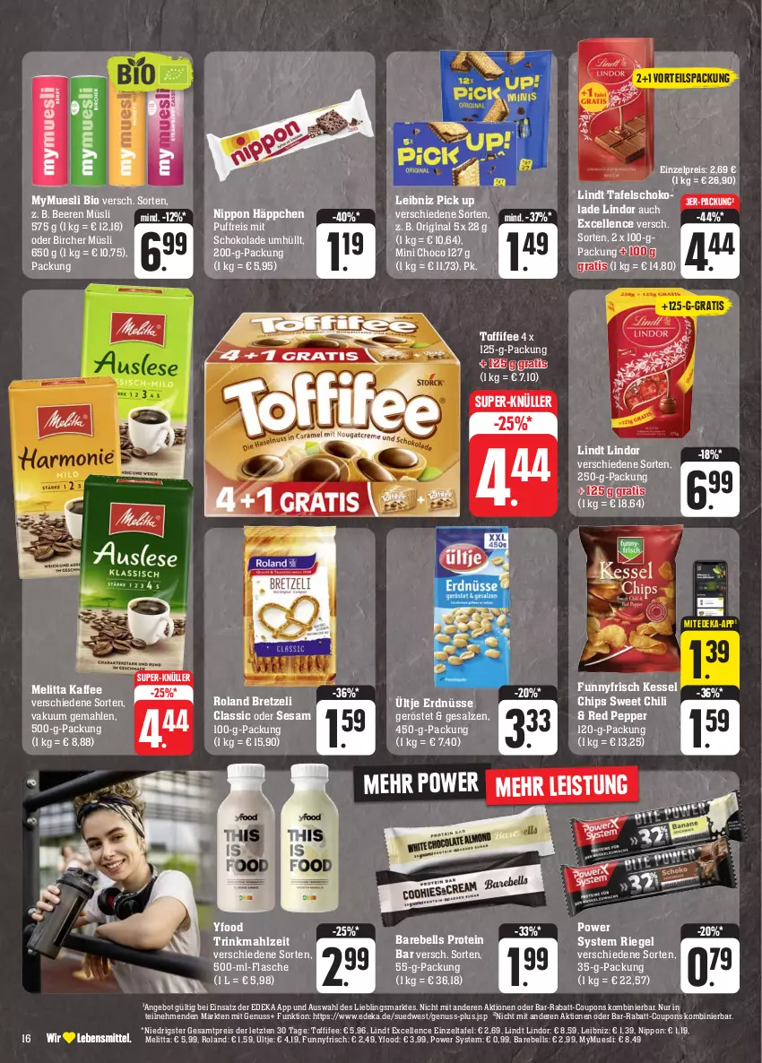 Aktueller Prospekt E Center - Angebote der Woche - von 25.09 bis 30.09.2023 - strona 20 - produkty: angebot, beere, beeren, bio, chili, chips, coupon, coupons, deka, eis, elle, erdnüsse, flasche, gin, kaffee, leibniz, lindor, lindt, melitta, müsli, nippon, nuss, rabatt-coupon, rebell, reis, riegel, salz, schoko, schokolade, sesam, super-knüller, tafelschokolade, Ti, toffifee, ültje, ültje erdnüsse, Zelt, ZTE