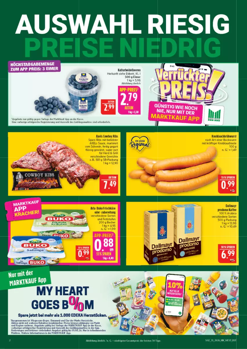 Aktueller Prospekt Marktkauf - Prospekt - von 26.07 bis 01.08.2026 - strona 2 - produkty: angebot, angebote, beere, beeren, eimer, eis, heidelbeere, heidelbeeren, LG, reis, Ti, ZTE