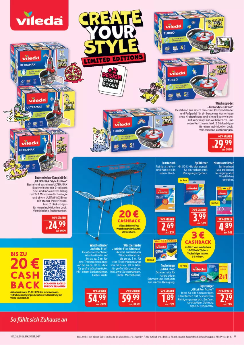 Aktueller Prospekt Marktkauf - Prospekt - von 26.07 bis 01.08.2026 - strona 37 - produkty: bodenwischer, eimer, eis, elle, kraft, rama, reis, ring, Ti, Wischmopp