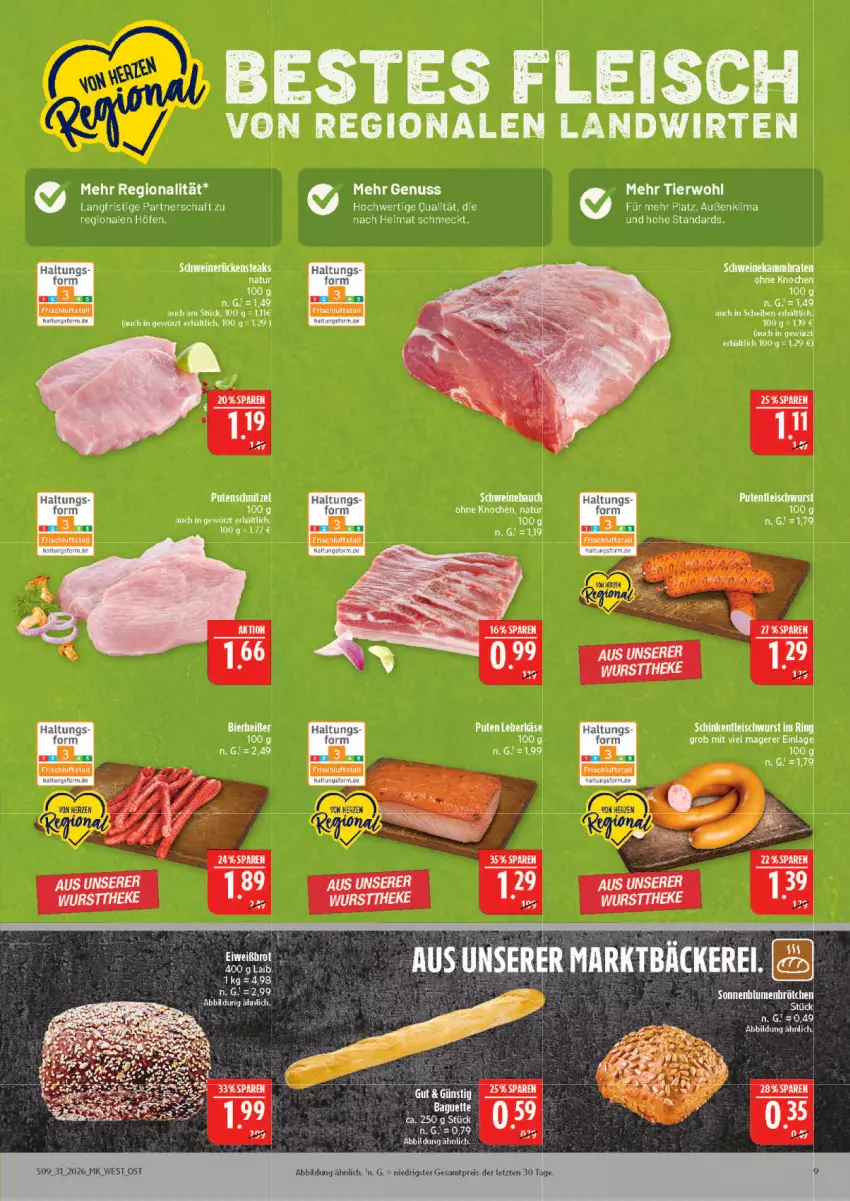 Aktueller Prospekt Marktkauf - Prospekt - von 26.07 bis 01.08.2026 - strona 9 - produkty: eis, elle, ente, gewürz, Käse, leberkäs, leberkäse, natur, nuss, pute, reis, Rückensteak, rückensteaks, schwein, schweine, schweinerücken, steak, steaks, tee, Ti, wein, weine, wurst, wursttheke, ZTE