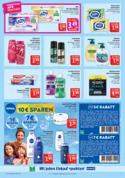 Gazetka promocyjna Marktkauf - Prospekt - Gazetka - ważna od 01.08 do 01.08.2026 - strona 27 - produkty: angebot, bruno banani, colgate, coupon, coupons, creme, deo, deospray, duschgel, eis, elvital, erde, flasche, flüssigseife, gin, LG, listerine, Lotion, mundspülung, nivea, Nivea Men, olive, orange, palmolive, papier, Rasierklinge, rasierklingen, reis, Seife, shampoo, sofortrabatt, spülung, Tempo, Ti, toilettenpapier, toilettentücher, total care, tücher, vita, wilkinson, zahncreme, ZTE