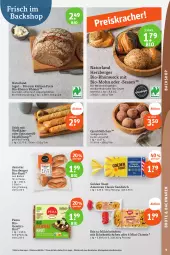 Gazetka promocyjna Tegut - Angebote der Woche - Gazetka - ważna od 19.08 do 19.08.2023 - strona 9 - produkty: angebot, angebote, auer, backwaren, Berger, bio, brot, brötchen, dekoration, eis, gewürz, golden toast, herzberger, Käse, korn, leine, Mantel, milch, Milchbrötchen, natur, naturland, quark, reis, saft, sandwich, schoko, sesam, spinat, Ti, toast, Tüte, weck, zucker