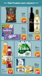 Gazetka promocyjna Rewe - Prospekte - Gazetka - ważna od 27.01 do 27.01.2024 - strona 5 - produkty: alpenmilch, Alwa, chips, elle, freixenet, frucht, fruchtsaft, funny-frisch, gourmet gold, katzennahrung, linsen, milch, milka, milka schokolade, mineralwasser, natur, paprika, rel, saft, schoko, schokolade, valensina, volvic, wasser