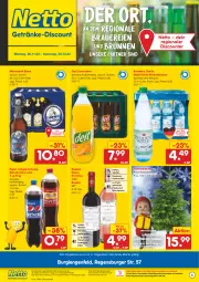 Gazetka promocyjna Netto Marken-Discount - Getränkemarkt in deiner Nähe - Gazetka - ważna od 03.12 do 03.12.2022 - strona 1 - produkty: Alwa, angebot, angebote, auer, Bad, Bau, bestpreis, bier, Biere, brunnen, burger, deit, discount, doppio passo, eis, elle, fisch, fleisch, getränk, getränke, Holz, Käse, LG, limo, limonade, limonaden, marken-discount, mineralwasser, Mirinda, mönchshof, natürliches mineralwasser, ndk, passo, pasta, pepsi, primitivo, regensburger, reis, rind, rosato, roséwein, rotwein, Schwip Schwap, Tannenbaum, Ti, wasser, weihnachten, wein, wurst, ZTE