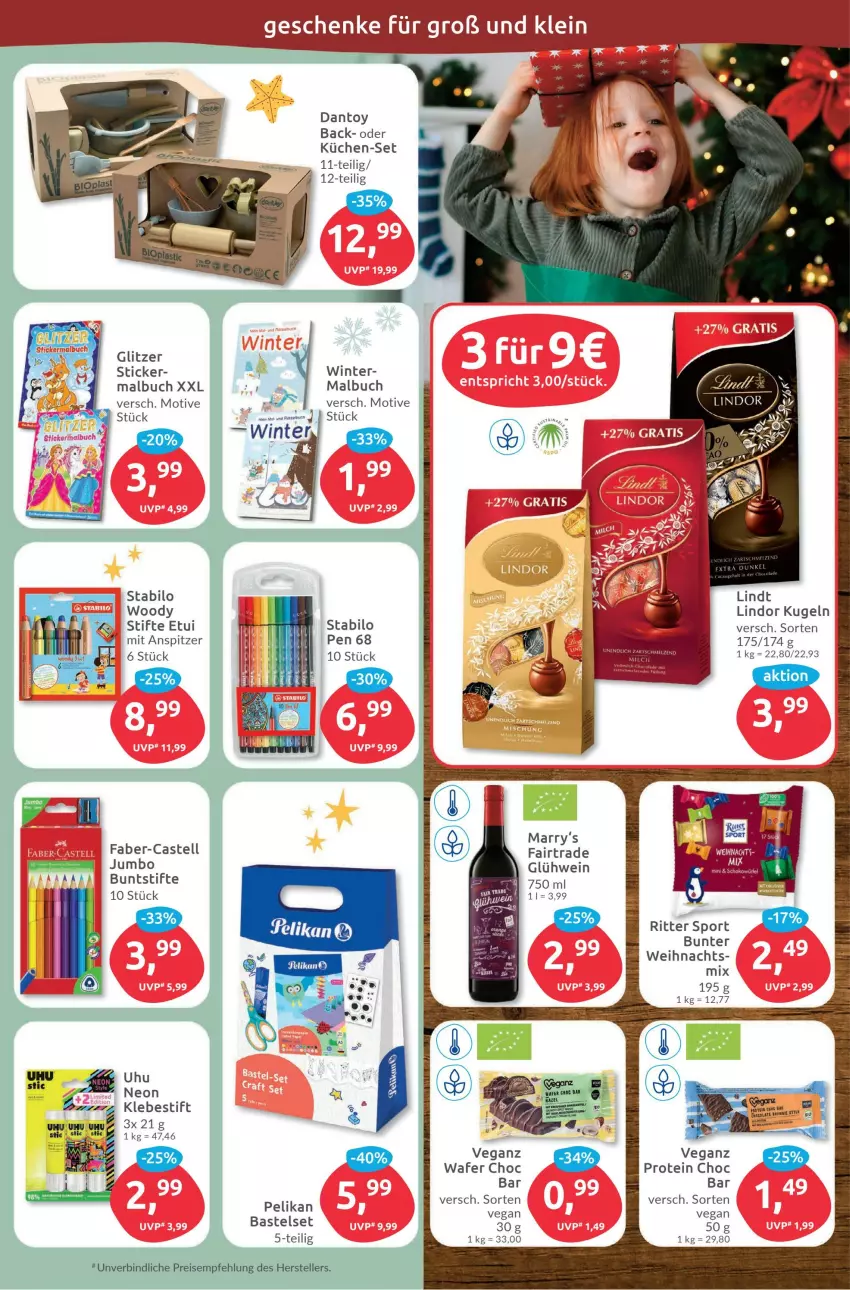 Aktueller Prospekt Budni - Prospekte - von 28.11 bis 03.12.2022 - strona 4 - produkty: buch, buntstifte, cola, eier, jumbo, küche, Küchen, Kugel, lindor, Malbuch, pelikan, ritter, ritter sport, Sport, stabilo, stifte, tee, Ti, uhu