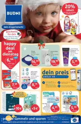 Gazetka promocyjna Budni - Prospekte - Gazetka - ważna od 03.12 do 03.12.2022 - strona 1 - produkty: angebot, angebote, Brufen, calvin klein, creme, decke, eau de toilette, eis, elle, elmex, geschirr, gutschein, jumbo, Kinder, lindt, nivea, reis, somat, teller, Ti, windeln, zahncreme, ZTE