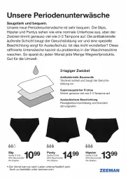 Gazetka promocyjna Zeeman - Prospekte - Gazetka - ważna od 05.07 do 05.07.2024 - strona 23 - produkty: Bau, baumwolle, elle, hose, panty, slip, slips, Spezi, Tampon, tampons, tee, Ti, Unterwäsche, waschmaschine, WICK, wolle