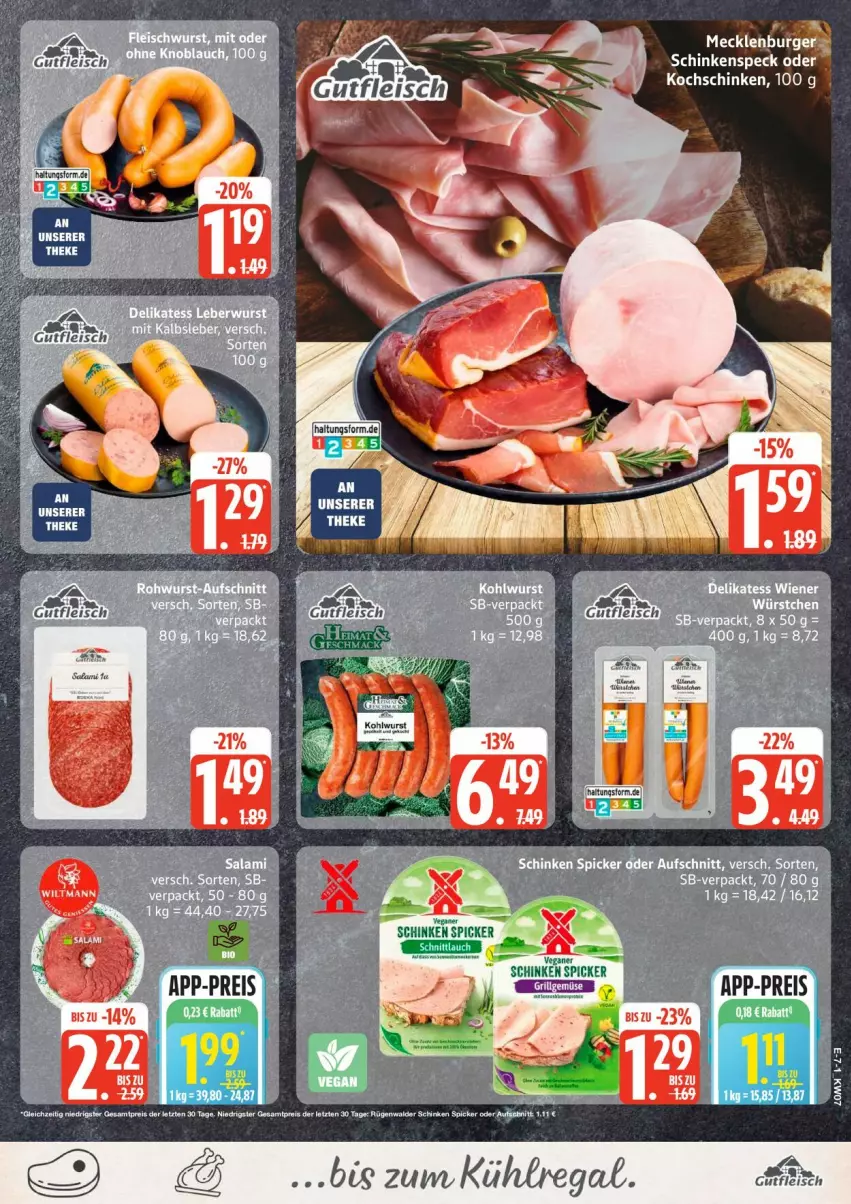 Aktueller Prospekt Edeka - Prospekte - von 09.02 bis 14.02.2026 - strona 9 - produkty: eis, kochschinken, kühlregal, regal, reis, schinken, schinken spicker