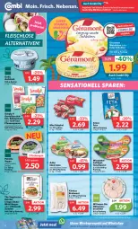 Gazetka promocyjna Combi - Prospekte - Gazetka - ważna od 29.07 do 29.07.2023 - strona 8 - produkty: angebot, angebote, aufstrich, babybel, Becher, bio, bratwurst, brustfilet, burger, creme, edelcreme, eis, feta, filet, fleisch, fleischwurst, Geflügel, géramont, grill, Käse, mini babybel, nuss, petrella, pfanne, pfannen, reifen, reis, rel, Ria, sim, The Vegetarian Butcher, Ti, und pfanne, Vegeta, weichkäse, wiesenhof, wiltmann, wurst, ZTE