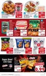 Gazetka promocyjna Kaufland - Gazetka - ważna od 08.02 do 08.02.2023 - strona 3 - produkty: angebot, angebote, beanz, Becher, beutel, bites, bohne, bohnen, chips, Coleslaw, dip, Donut, donuts, eimer, eis, erdnüsse, erdnüssen, feinkost, Funny Frisch, geback, gewürz, Gläser, gurke, gurken, hähnchenflügel, heinz, honig, Honig-Senf, karamell, Kraut, mac, mccain, meersalz, nacho, nacho cheese, Popp, Pretzel, purland, reis, ring, salat, Salsa, salz, senf, Soße, Speck, spülmaschinen, Ti, tomate, tomaten, tortilla, tortillas, würstchen, ZTE, zwiebel
