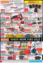 Gazetka promocyjna Norma - Norma - Gazetka - ważna od 04.07 do 04.07.2022 - strona 4 - produkty: akku, Akku-Säbelsäge, auer, aufbewahrungsbox, Bau, Bebe, beutel, bio, Bohrer-Set, Bohrerset, Brei, bürste, bürsten, Draht, eis, Elektro, elle, ente, gabel, gin, Handkreissäge, Holz, korn, kraft, ladegerät, latte, LG, li-ion-akku, messer, ndk, nuss, papier, Reinigung, reinigungsbürste, reis, reiss, Ria, ring, Ringschlüsselsatz, rwe, Säbelsäge, säge, Schal, schlauch, Schleifpapier, schnellladegerät, schrauben, smartphone, sneaker, socken, Spezi, Sport, Tauchsäge, tee, Ti, tisch, Trockensauger, werkzeug, werkzeuge