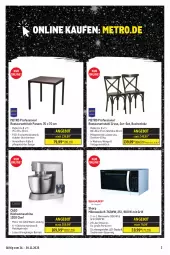 Gazetka promocyjna Metro - Online: Wochen-Angebote - Gazetka - ważna od 30.11 do 30.11.2025 - strona 2 - produkty: angebot, buch, edelstahl, eis, elle, grill, Holz, küche, Küchen, küchenmaschine, lack, latte, LG, Metro, mikrowelle, nuss, reis, schüssel, Sharp, Sitzhöhe, stuhl, Ti, tisch, touchscreen, walnuss