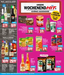 Gazetka promocyjna Hit - Wochenprospekt - Gazetka - ważna od 23.03 do 23.03.2024 - strona 15 - produkty: baileys, barilla, Becher, beutel, bio, Cachaca, caffe, chantré, cin, Cognac, cola, corny, ecco, eis, flasche, Germ, Gläser, hafer, Havana Club, irish cream, jägermeister, knorr, konfitüre, kraft, kräuter, kräuterlikör, landliebe, likör, liqueur, mariacron, Meister, Metaxa, milch, Mirácoli, mm extra, nuss, pasta, pasta-sauce, Pastagericht, reis, Ria, riegel, rum, sandwich, sauce, saucen, sekt, Spezi, starbucks, suppe, suppen, suppenliebe, Ti, wein, weinbrand, ZTE