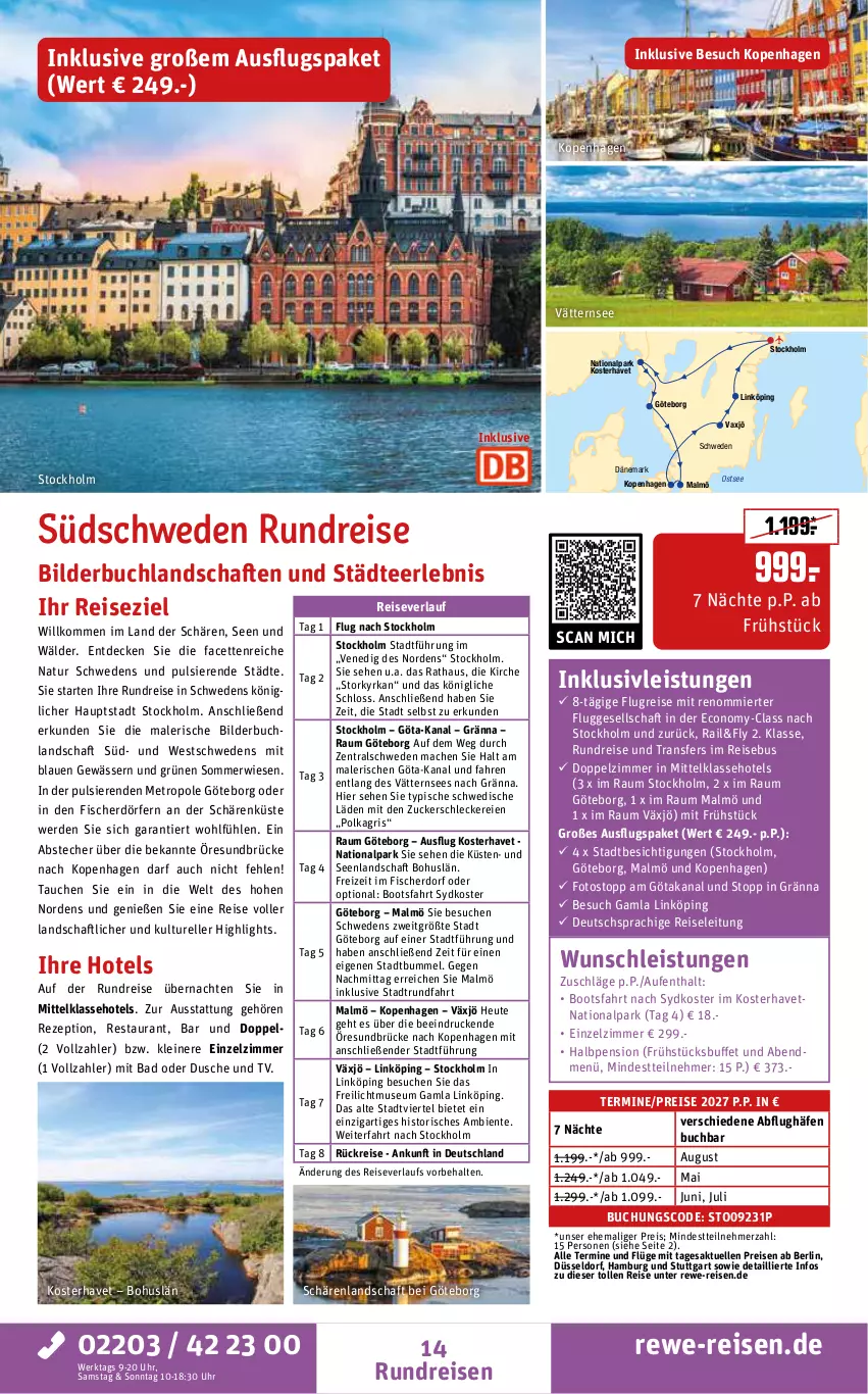 Aktueller Prospekt Rewe Reisen - Reiseprospekt - von 30.10 bis 25.12.2026 - strona 14 - produkty: Bad, buch, decke, deutschsprachige reiseleitung, dusche, eis, elle, ente, erde, fisch, fische, Fischer, Heu, inklusivleistungen, leine, mac, Metro, natur, reis, reiseverlauf, rel, rezept, rwe, tee, Ti, uhr, zucker