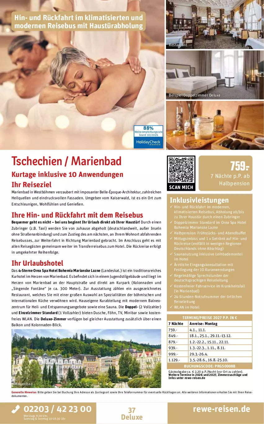 Aktueller Prospekt Rewe Reisen - Reiseprospekt - von 30.10 bis 25.12.2026 - strona 37 - produkty: Abtei, angebot, angebote, aust, Bad, Bademantel, buch, dusche, eier, eis, elle, ente, erde, getränk, gin, inklusivleistungen, Kaiser, klimatisierten reisebus, küche, LG, Mantel, Mode, reis, rel, Ria, ring, rum, SANTE, sim, Spezi, telefon, Ti, uhr