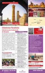 Gazetka promocyjna Rewe Reisen - Reiseprospekt - Gazetka - ważna od 25.12 do 25.12.2026 - strona 25 - produkty: Bad, Bau, beko, binden, brot, buch, decke, dell, deutschsprachige reiseleitung, eis, elle, Faktu, Heu, inklusivleistungen, LG, Maus, Metro, Mode, papier, pril, reis, reiseverlauf, rel, rezept, sac, SANTE, Ti, uhr, usb