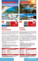 Gazetka promocyjna Rewe Reisen - Reiseprospekt - Gazetka - ważna od 25.12 do 25.12.2026 - strona 3 - produkty: alkohol, alkoholische getränke, Bad, bio, buch, deutschsprachige reiseleitung, dusche, eis, elle, ente, getränk, getränke, inklusivleistungen, kaffee, Kinder, kühlschrank, Liege, pool, pril, reis, rum, schirme, schlafzimmer, Schrank, snack, snacks, Sport, tee, Ti, uhr, wellnessbereich, Whirlpool