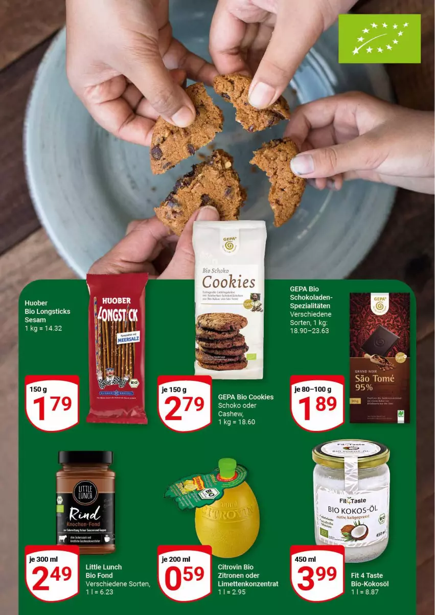 Aktueller Prospekt Globus - Prospekte - von 27.02 bis 04.03.2023 - strona 3 - produkty: bio, Cashew, cookie, cookies, huober, kokos, kokosöl, limette, limetten, Mett, metten, schoko, schokolade, schokoladen, sesam, Spezi, Ti, zitrone, zitronen