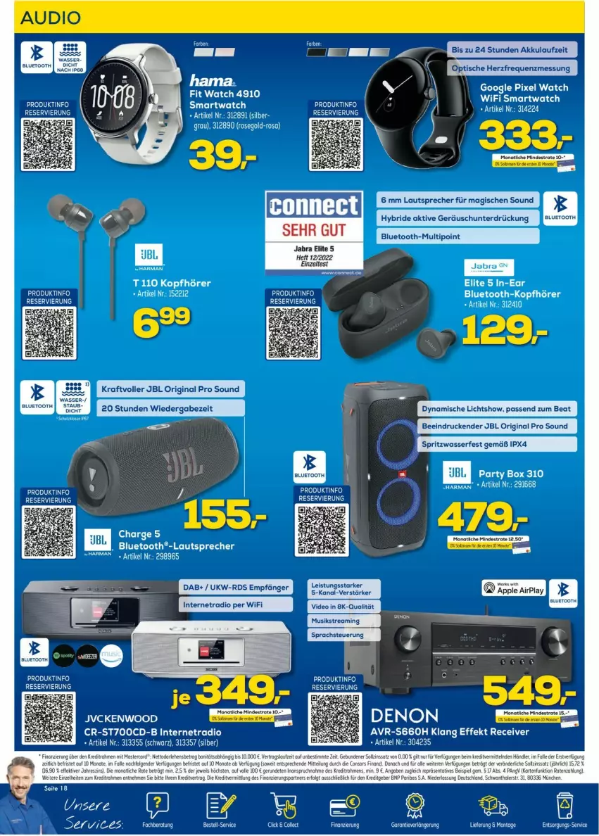 Aktueller Prospekt Euronics - Prospekte - von 08.03 bis 15.03.2023 - strona 18 - produkty: Apple, eis, ente, gin, jbl, kopfhörer, kraft, lautsprecher, LG, monati, Radio, Receiver, smartwatch, Sport, tee, Ti, wasser, Zelt