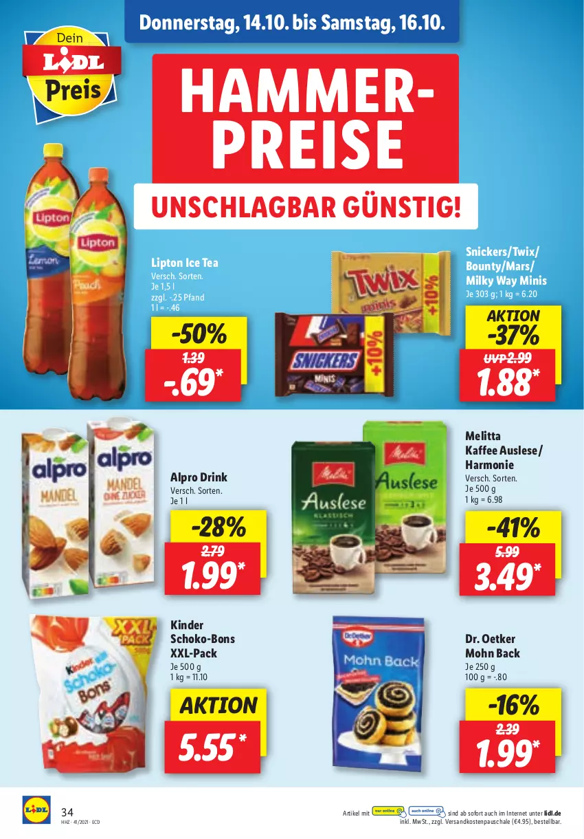 Aktueller Prospekt Lidl - Aktionsprospekt - von 11.10 bis 16.10.2021 - strona 34