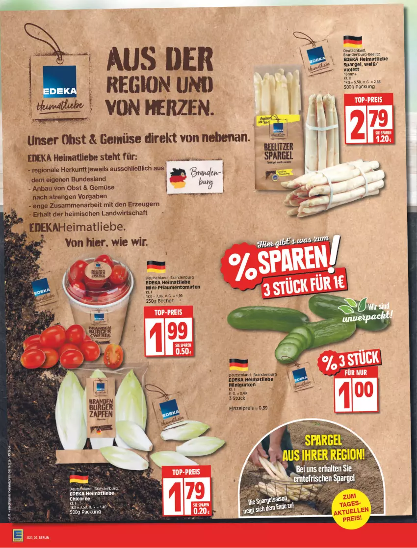 Aktueller Prospekt Edeka - Angebote der Woche - von 13.06 bis 18.06.2022 - strona 2 - produkty: Bau, Becher, deka, eis, gurke, gurken, obst, pflaume, pflaumen, reis, spargel, tomate, tomaten, Yo