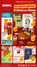 Gazetka promocyjna Penny - Prospekte - Gazetka - ważna od 11.05 do 11.05.2024 - strona 1 - produkty: angebot, angebote, ball, barilla, bitburger, burger, coca-cola, cola, eis, ente, erfrischungsgetränk, fanta, fleisch, getränk, gewinnspiel, grill, Käse, käsescheiben, merci, Mezzo Mix, Nackensteak, nackensteaks, nuss, obst, Obst und Gemüse, olaz, paprika, regal, schwein, schweine, sprite, steak, steaks, Ti, und gemüse, wein, weine