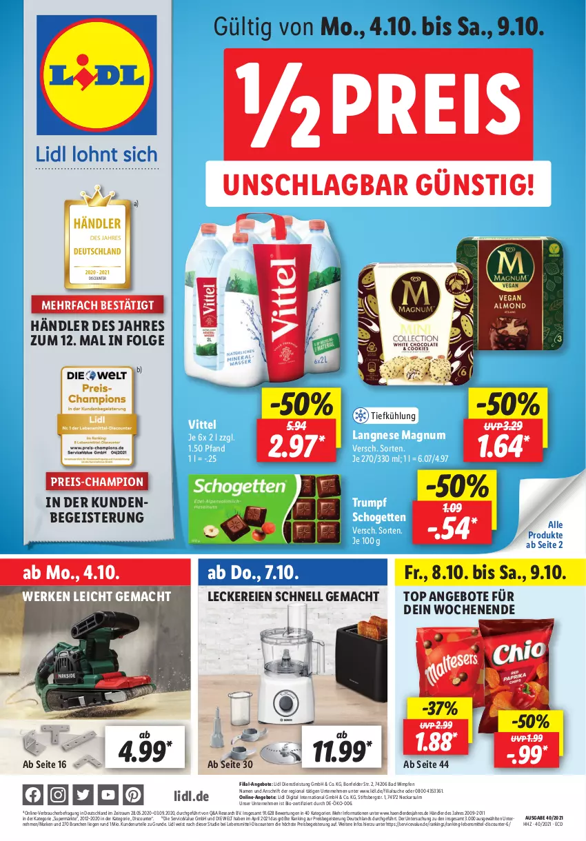 Aktueller Prospekt Lidl - Aktionsprospekt - von 04.10 bis 09.10.2021 - strona 1