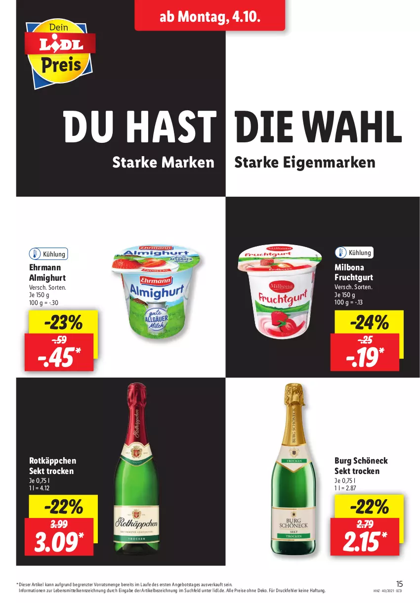 Aktueller Prospekt Lidl - Aktionsprospekt - von 04.10 bis 09.10.2021 - strona 15