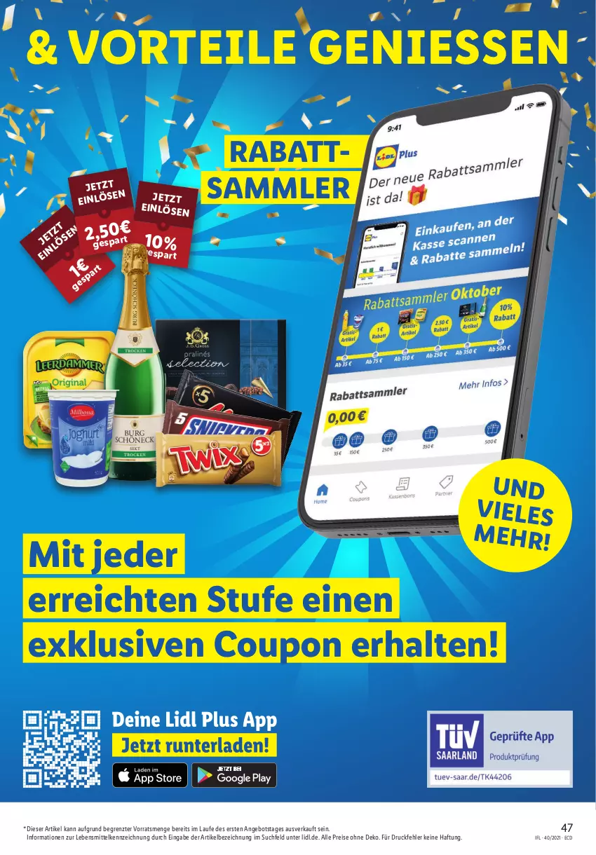 Aktueller Prospekt Lidl - Aktionsprospekt - von 04.10 bis 09.10.2021 - strona 47