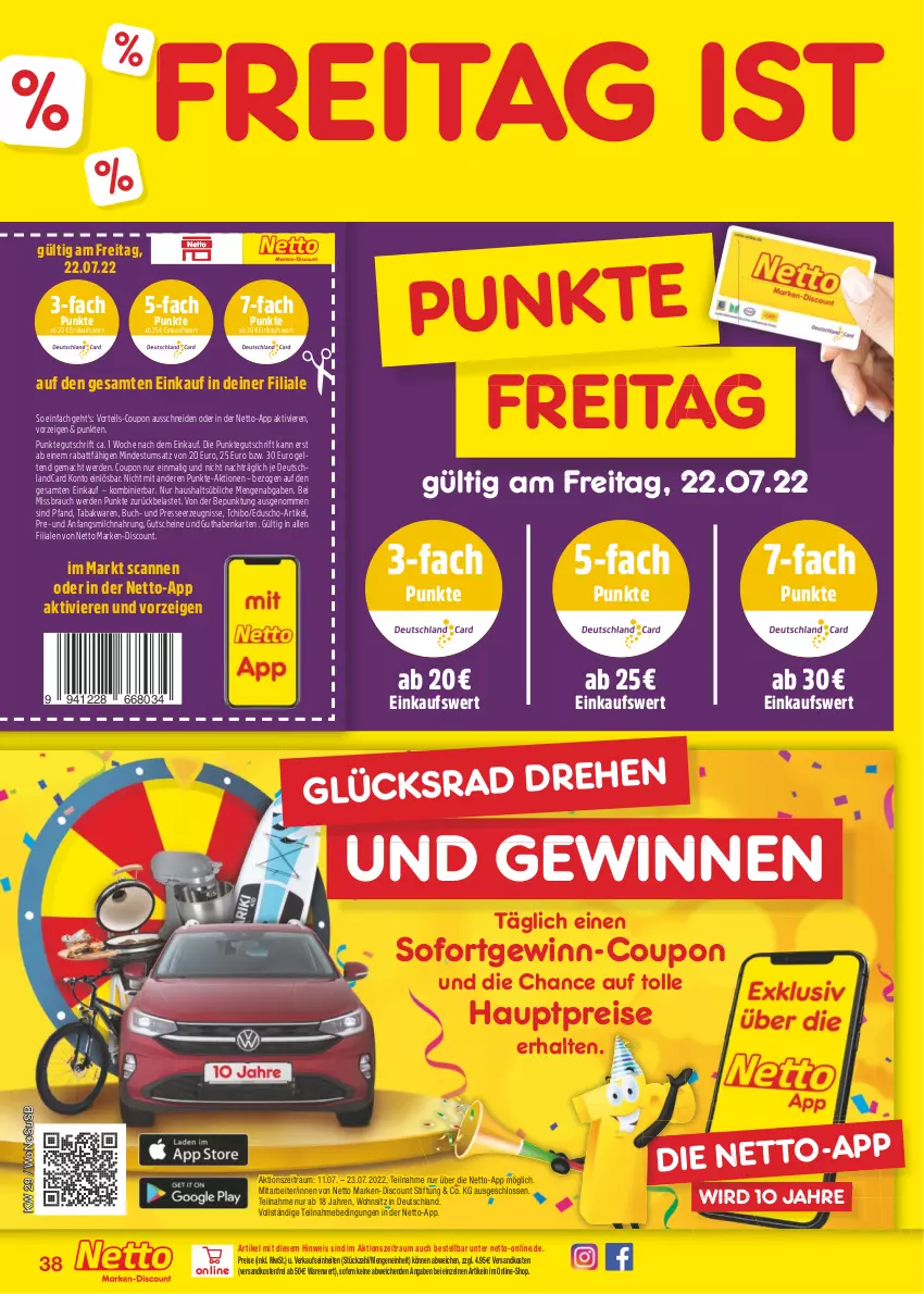 Aktueller Prospekt Netto Marken-Discount - Filial-Angebote - von 18.07 bis 23.07.2022 - strona 38 - produkty: buch, coupon, deutschlandcard, discount, eduscho, eis, erde, guthabenkarte, gutschein, gutscheine, mac, marken-discount, milch, ndk, Rauch, reis, Tchibo, Ti, usb, versandkostenfrei