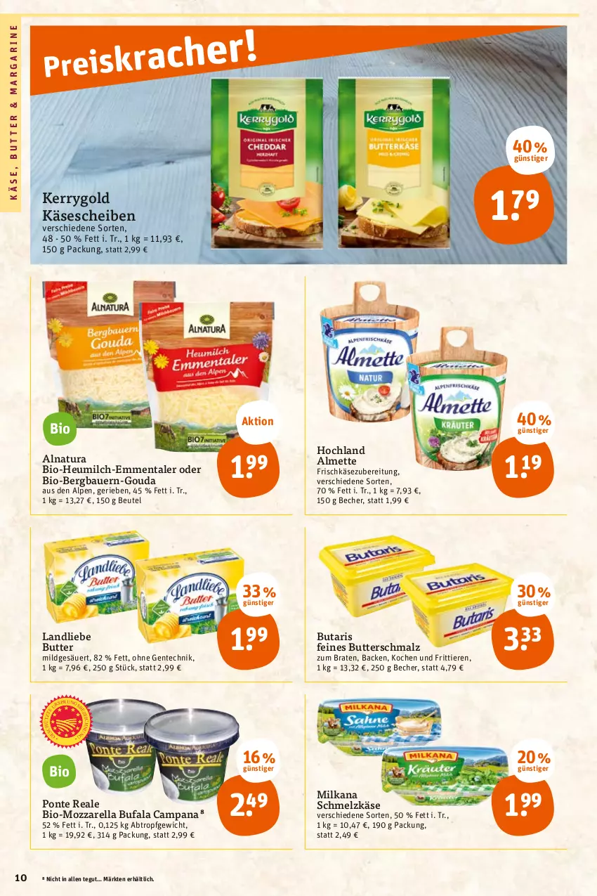 Aktueller Prospekt Tegut - Angebote der Woche - von 15.05 bis 20.05.2023 - strona 12 - produkty: almette, auer, Bau, Bauer, Becher, beutel, bio, braten, butter, Butterschmalz, emmentaler, ente, frischkäse, frischkäsezubereitung, gouda, Heu, heumilch, hochland, Käse, käsescheiben, kerrygold, landliebe, malz, margarine, Mett, milch, milka, milkana, mozzarella, natur, natura, rel, Schmalz, Schmelzkäse, Ti, Tiere, ZTE