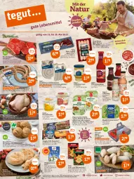 Gazetka promocyjna Tegut - Angebote der Woche - Gazetka - ważna od 20.05 do 20.05.2023 - strona 1 - produkty: angebot, angebote, baguette, Bau, Becher, Berger, bio, bioland, braten, bratwurst, brot, butter, dekoration, delikatess senf, ente, feta, filet, Fladenbrot, flasche, gin, grill, grillbratwurst, grillsauce, herzberger, kartoffel, kartoffelsalat, Käse, ketchup, kräuter, kräuterbutter, Kräuterseitlinge, landprimus, mac, meggle, milch, natur, naturland, Ofen, pfanne, pfannen, pfannenkäse, Rauch, rügenwalder, rügenwalder mühle, rum, rumpsteak, salat, sauce, Schal, Schale, senf, spare ribs, steak, strauchtomaten, Ti, tisch, tomate, tomaten, tomatenketchup, tulip, Tüte, und pfanne, weck, wurst, würstchen, ZTE