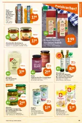 Gazetka promocyjna Tegut - Angebote der Woche - Gazetka - ważna od 20.05 do 20.05.2023 - strona 21 - produkty: basmati, beutel, bio, Bio-Olivenöl, bioland, bolognese, creme, cremesuppe, eis, flasche, Garten, gewürz, Gewürzgurke, gewürzgurken, gin, gurke, gurken, Hausmacher, kraft, lebensmittel, mac, mehl, natur, natura, naturland, nudel, nudeln, olive, oliven, olivenöl, reis, ring, sauce, soja, suppe, teigwaren, Ti, type 405, Vegeta, weizenmehl, ZTE