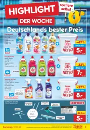 Gazetka promocyjna Netto Marken-Discount - Filial-Angebote - Gazetka - ważna od 19.02 do 19.02.2022 - strona 3 - produkty: angebot, bio, biozidprodukte, decke, eimer, eis, fairy, Kuschelweich, Rauch, reiniger, reis, rwe, sagrotan, spülmittel, Teleskop, teleskopstiel, Ti, Tiere, wasser, ZTE