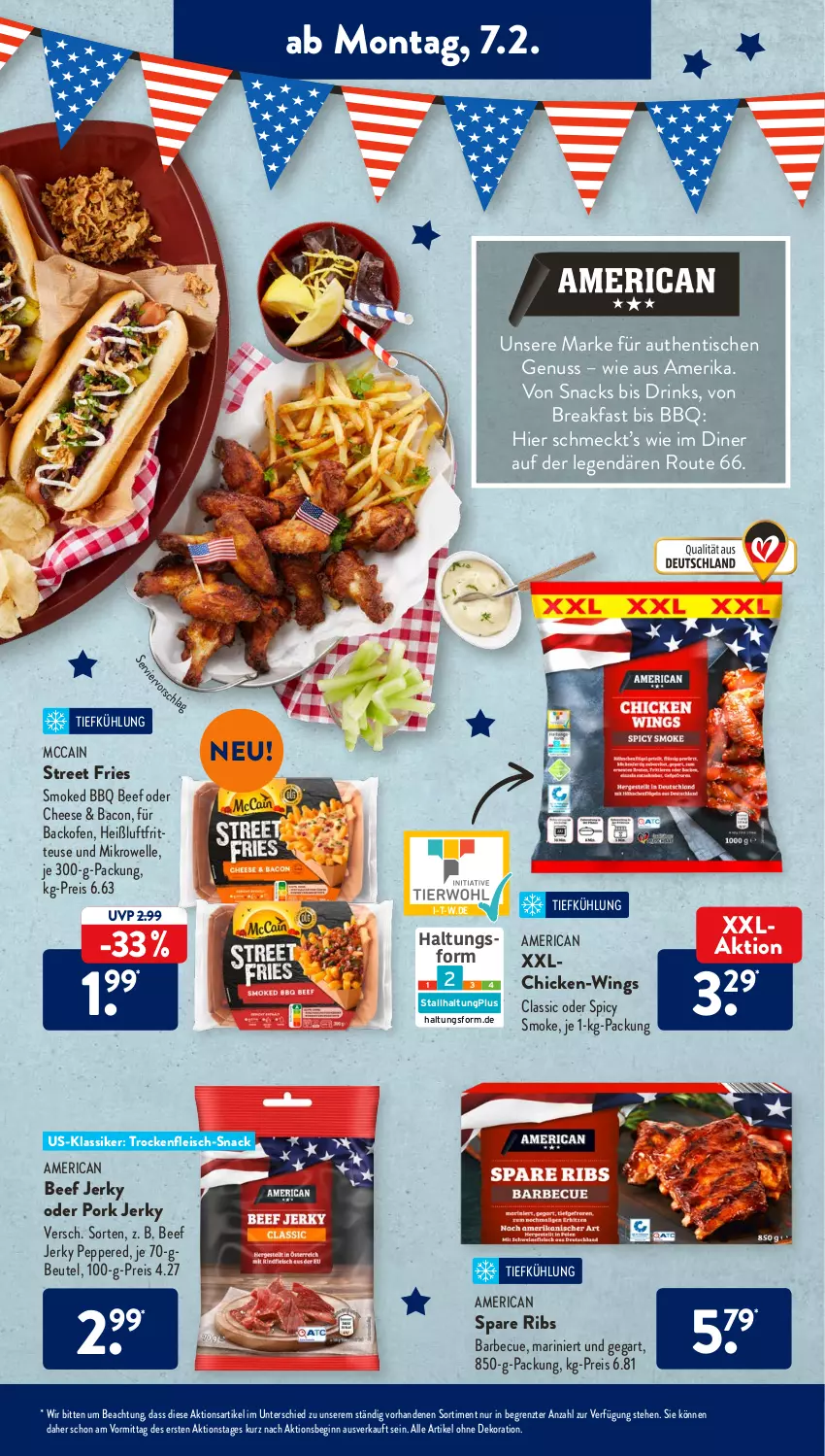 Aktueller Prospekt AldiSud - ALDI Aktuell - von 07.02 bis 12.02.2022 - strona 5 - produkty: alle artikel ohne dekoration, backofen, bacon, barbecue, beef, beutel, dekoration, drink, drinks, eis, elle, fleisch, fritteuse, gin, Heißluftfritteuse, mccain, mikrowelle, nuss, Ofen, reis, snack, snacks, spare ribs, Ti, tisch, ZTE