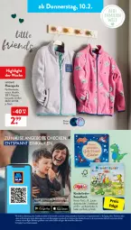 Gazetka promocyjna AldiSud - ALDI Aktuell - Gazetka - ważna od 12.02 do 12.02.2022 - strona 16 - produkty: aldi, alle artikel ohne dekoration, angebot, angebote, buch, dekoration, dell, eis, elle, Fleecejacke, gin, Jacke, Janosch, Kinder, kleid, Kleidung, LG, Liederbuch, Mode, reis, resa, Schal, Soundbuch, Ti, ZTE