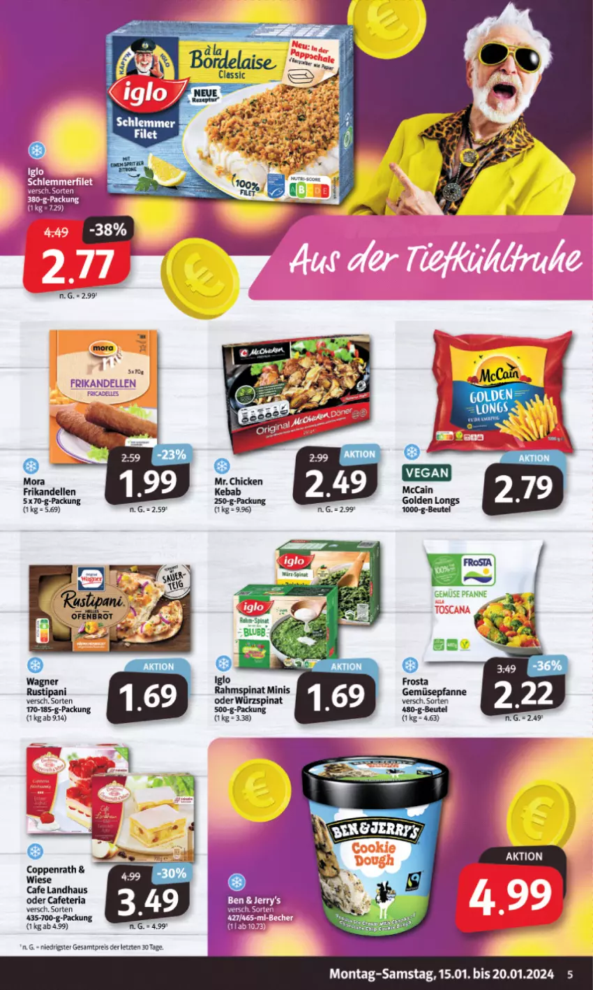 Aktueller Prospekt Markant - Prospekte - von 15.01 bis 20.01.2024 - strona 5 - produkty: beutel, dell, eis, elle, frosta, pfanne, reis, spinat, Ti, ZTE