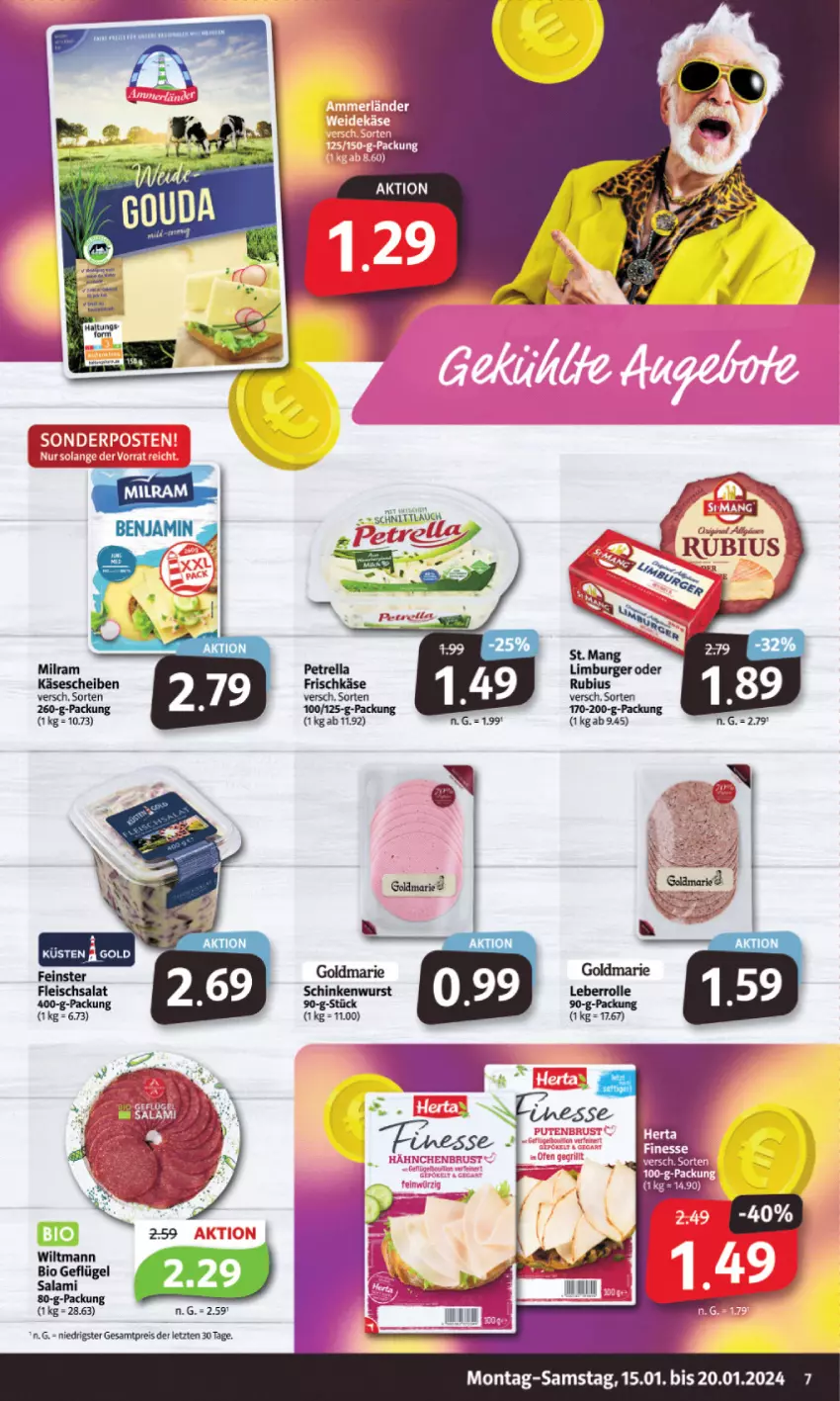 Aktueller Prospekt Markant - Prospekte - von 15.01 bis 20.01.2024 - strona 7 - produkty: eis, fleisch, fleischsalat, reis, salat, schinken, schinkenwurst, Ti, wurst, ZTE