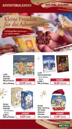 Gazetka promocyjna Metro - Wochen-Angebote - Gazetka - ważna od 15.11 do 15.11.2025 - strona 12 - produkty: Adventskalender, angebot, eis, elle, gin, Kinder, leine, lindt, milka, pringles, Puzzle, reis, ring, teller, Ti