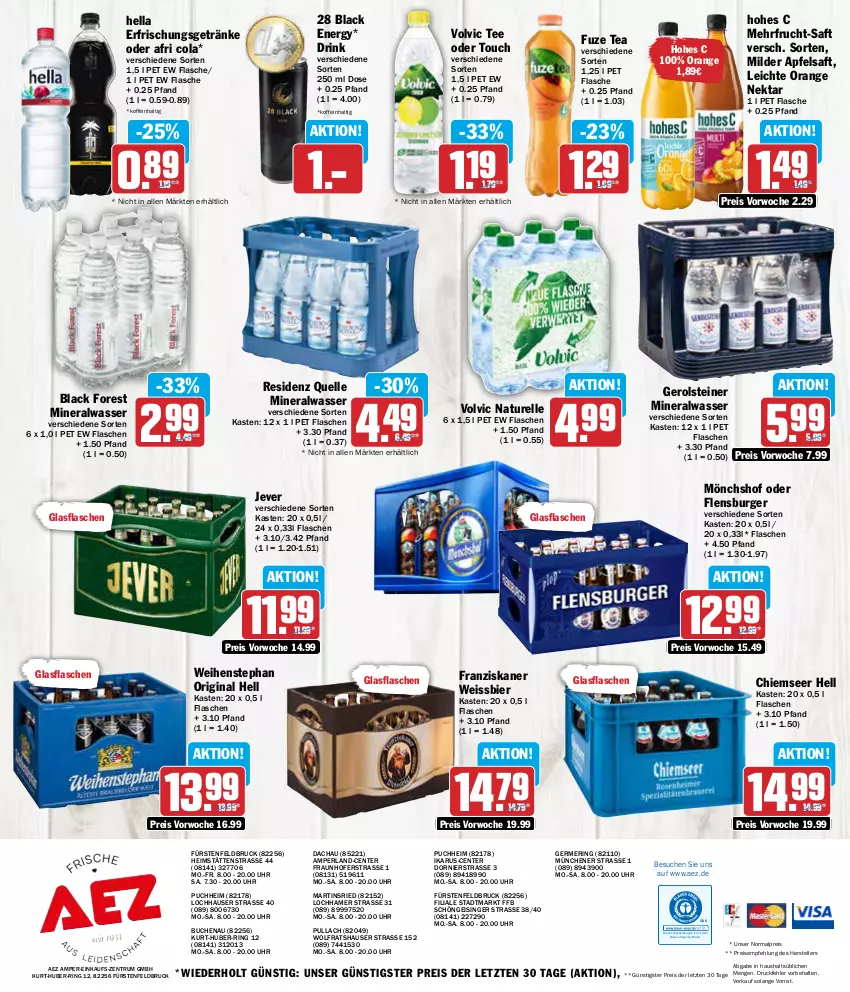 Aktueller Prospekt Aez - Prospekte - von 11.03 bis 16.03.2024 - strona 16 - produkty: AEZ, Afri Cola, Alwa, apfel, apfelsaft, bier, black forest, buch, burger, cola, drink, drucker, eis, elle, Engel, ente, erfrischungsgetränk, erfrischungsgetränke, flasche, flensburger, franziskaner, frucht, fuze tea, Germ, gerolsteine, gerolsteiner, getränk, getränke, gin, glasflasche, hella, Hohes C, jever, kerze, lack, mineralwasser, mönchshof, natur, Nektar, orange, perla, reis, rel, ring, rum, saft, steiner, tee, teller, Ti, uhr, volvic, wasser, weihenstephan, weissbier, ZTE