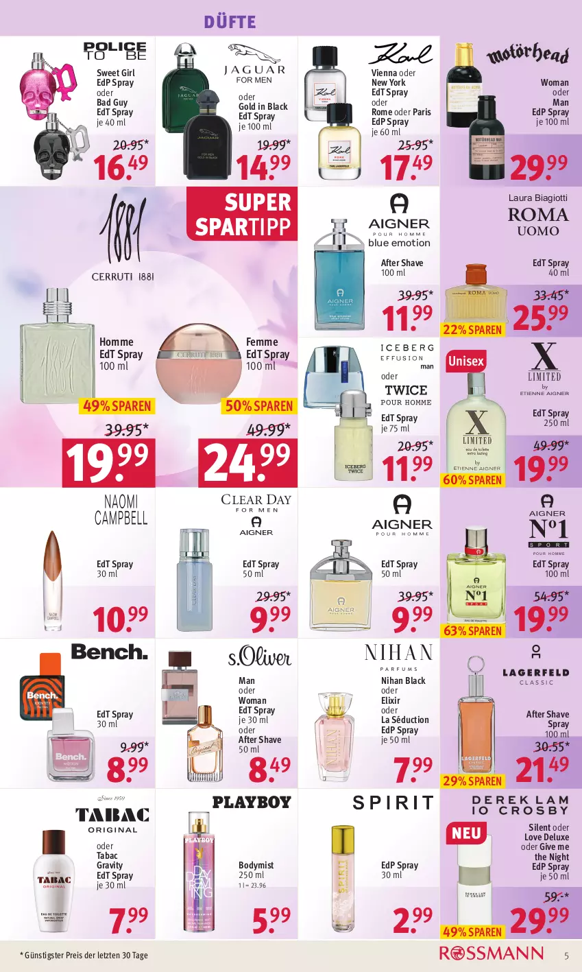 Aktueller Prospekt Rossmann - Prospekte - von 27.02 bis 03.03.2023 - strona 5 - produkty: after shave, Bad, body, edp spray, edt spray, eis, lack, laura biagiotti, reis, spartipp, Ti, Yo, ZTE